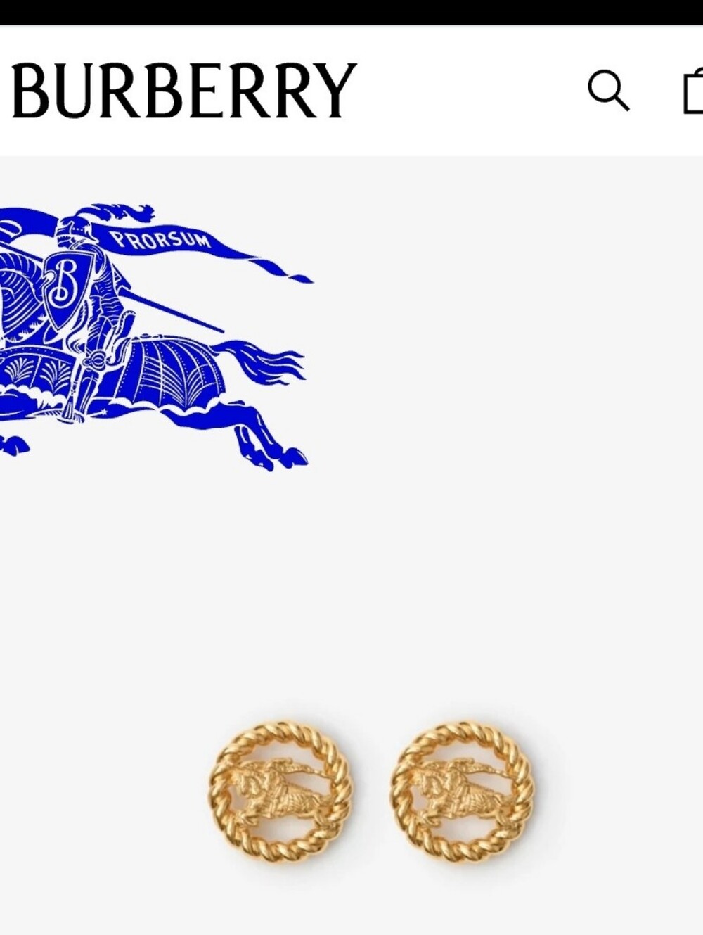 BURBERRY KNIGHT STUD EARINGS